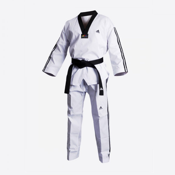 adidas Taekwondo ADIFLEX Uniform, Black V-Neck